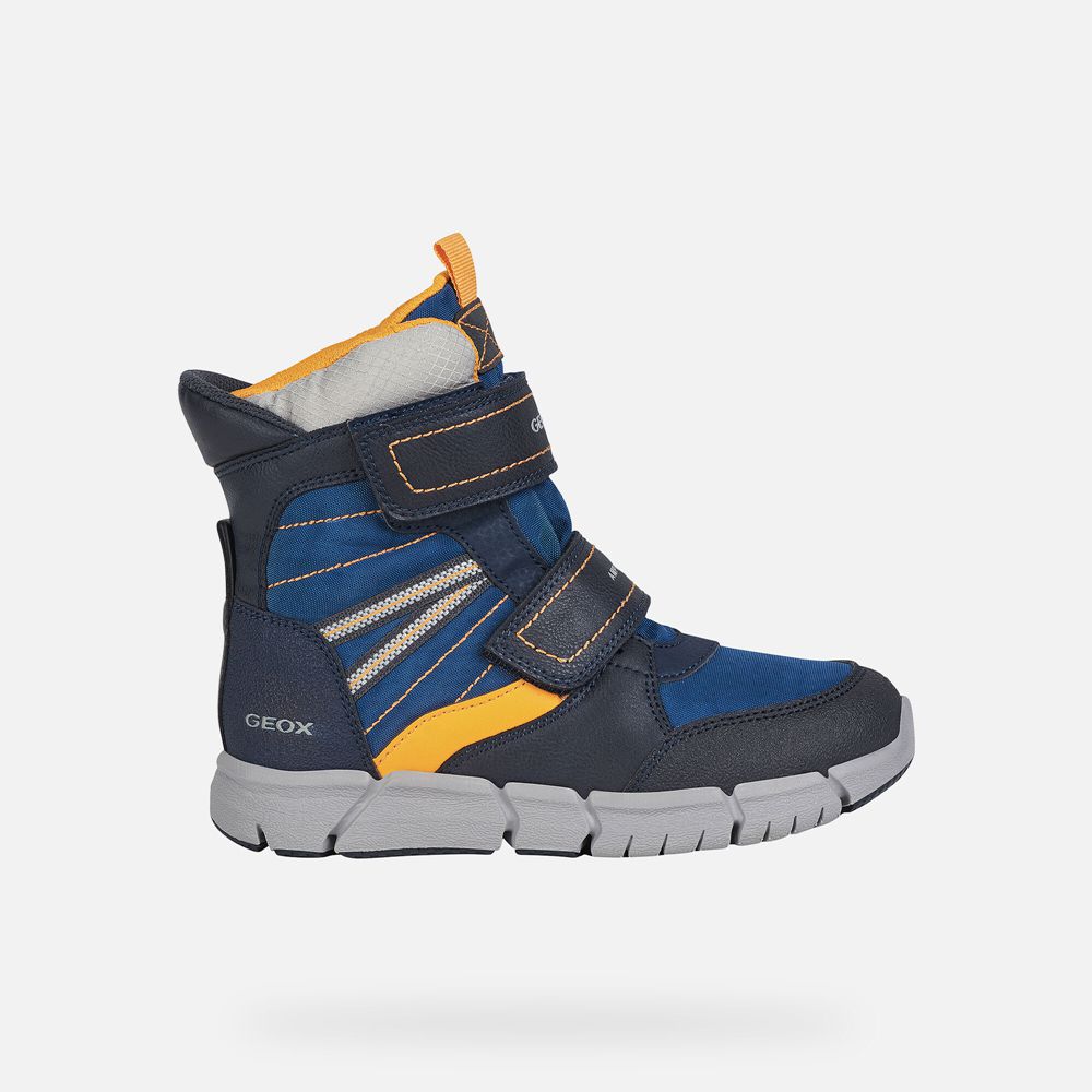 Geox Boots Navy/Orange Flexyper Abx - Geox Boys Shoes - VCHFLR871